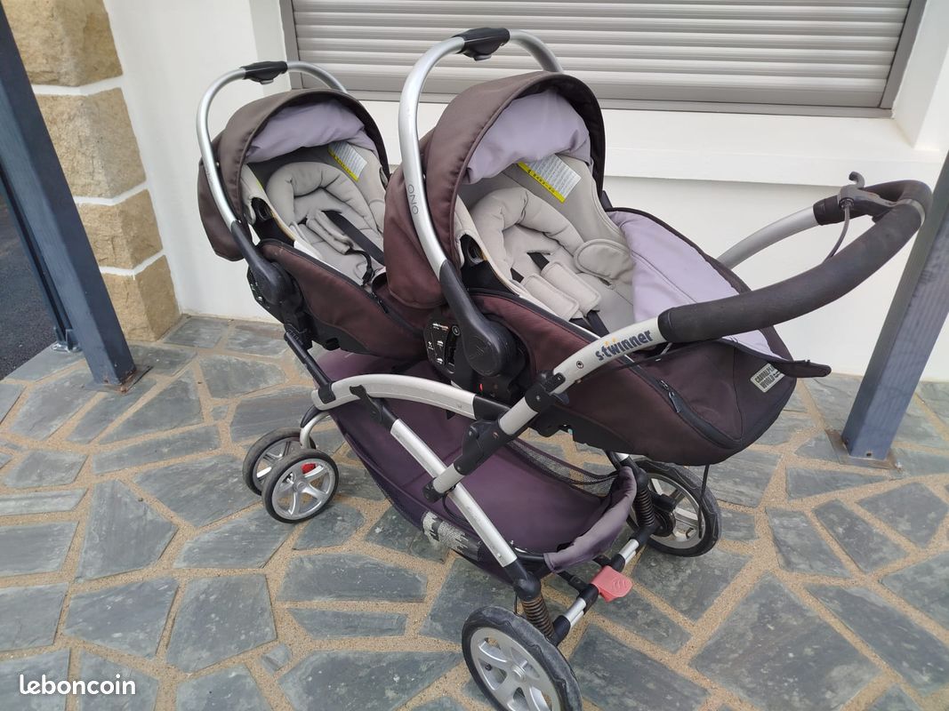 Poussette jumeaux / double + cosy avec bases Isofix (image 5)