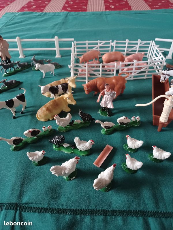 Lot D'animaux De Ferme Et Cirque Vintage - Marques Diverses Dont Starlux - Occasion