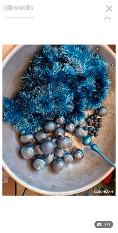 Lot de déco de Noël bleu (image 1)
