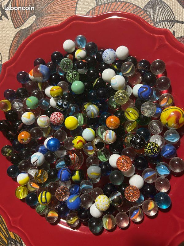 Lot De 200 Billes En Verre Colorées Classiques – Jeu De Billes Pour Enfants – Sac à Friandises Et Cadeaux Anniversaire