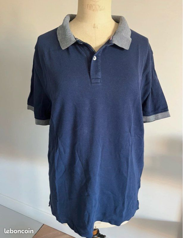 Polo homme manches courtes bleu marine Tommy Hilfiger T-XL (image 1)
