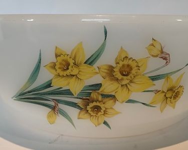 Saladier Vintage Arcopal Décor Jonquilles – 21 Cm, Multicolore, Rétro