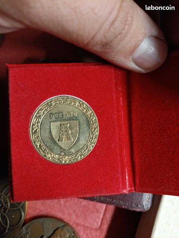 Médaille Jeton Argent - Aux Armes De La Ville De Caen - 20g - 38mm