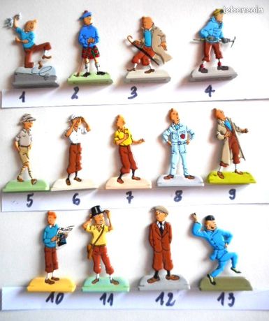 Tintin - Ensemble de 24 figurines en métal - Les archives Tintin - 24