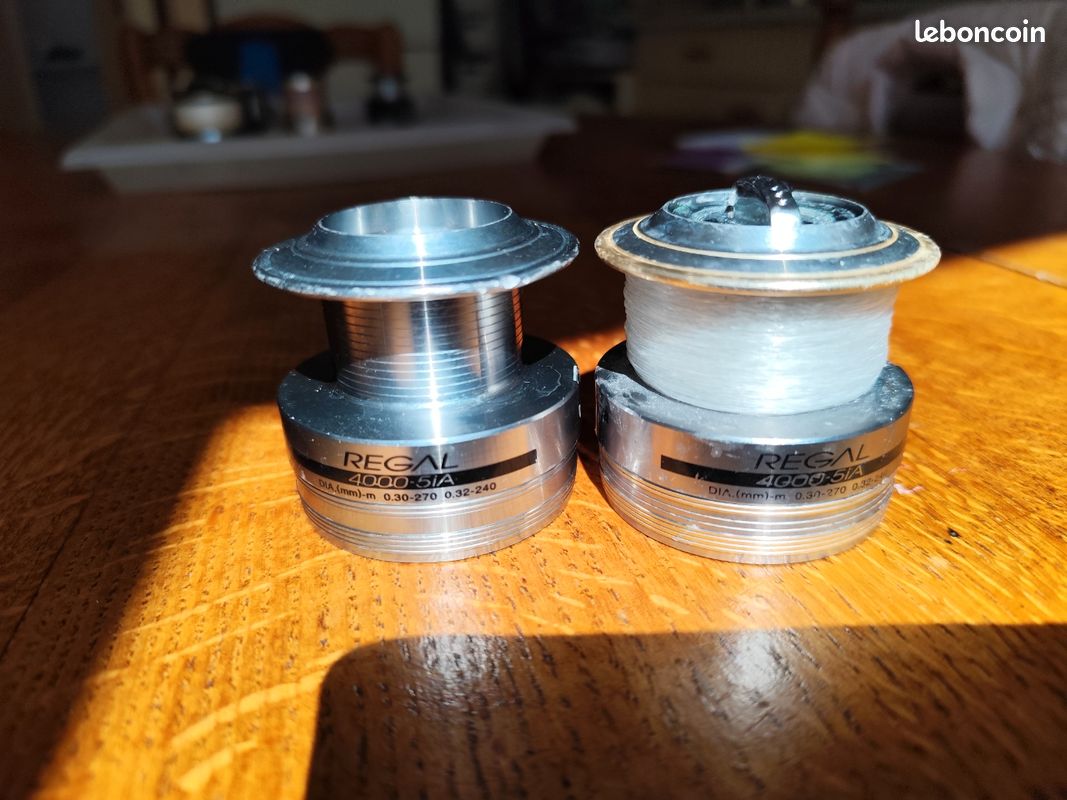 Moulinet De Pêche Daiwa Regal-X 4000C - Occasion Bel état - Avec Boîte, Bobine Supplémentaire Et Papiers