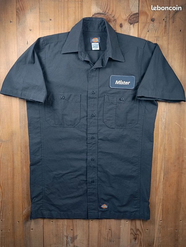 Chemise Dickies Homme S marron foncé Workwear Mister Manches Courtes USA #P181 (image 1)