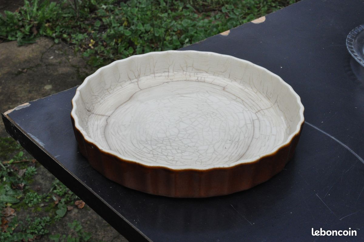 Plat à tarte en céramique vintage (image 1)