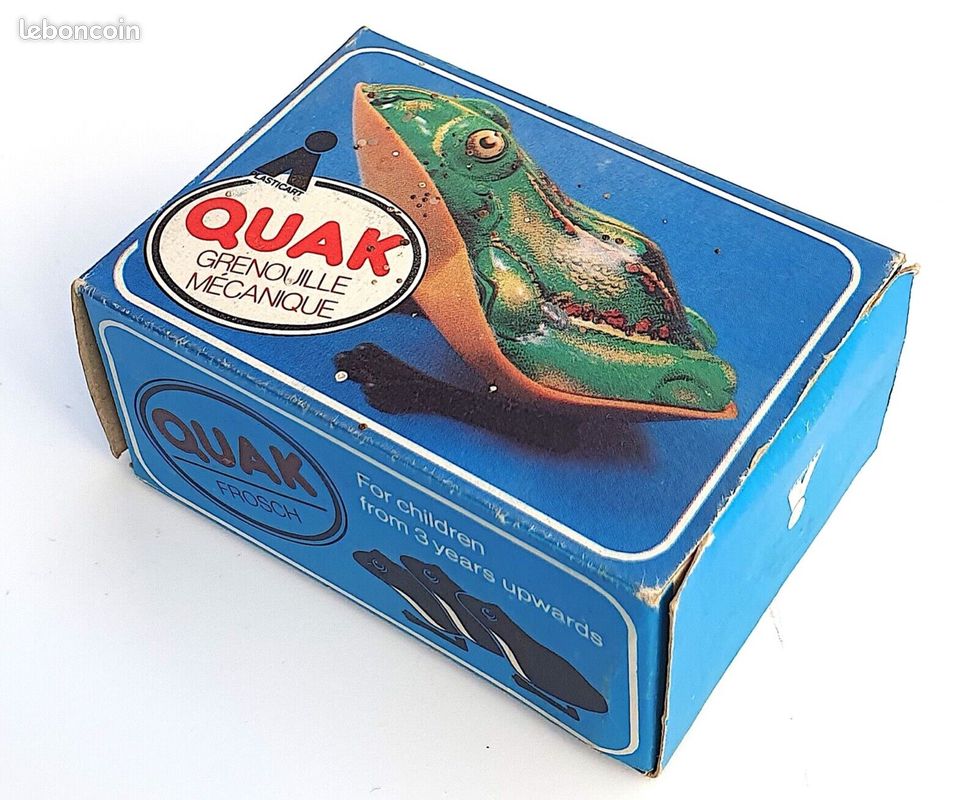 Ancien jouet mécanique  grenouille