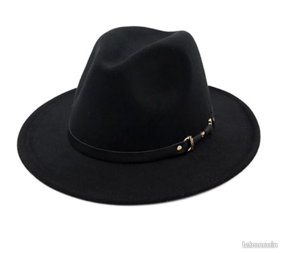 Chapeau Fedora Femme Large Bord Laine - Blanc Avec Plume Et Nœud Papillon, Taille Unique (55-65 Cm), Automne-hiver