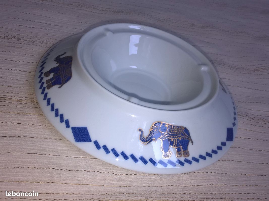Photophore Porcelaine De Limoges Haviland - Modèle Florentine Or (Peint Main)
