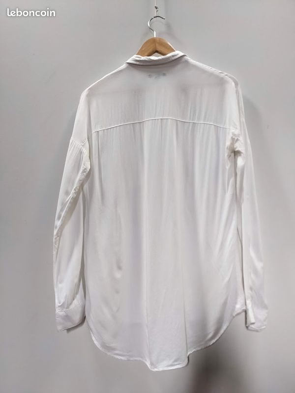 Chemisier Blanc Manches Longues KYABI Taille 42-44 - Occasion En Excellent état