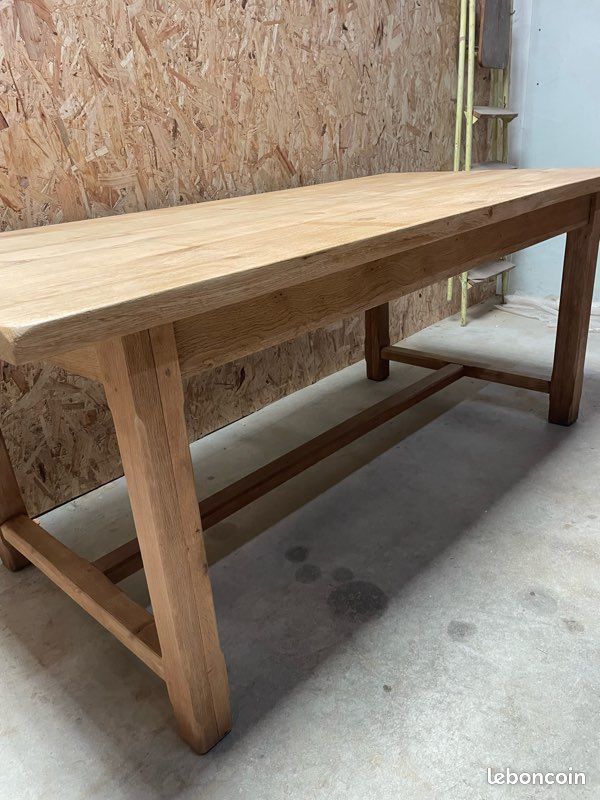 Table de ferme en chêne massif – 180 cm (image 6)