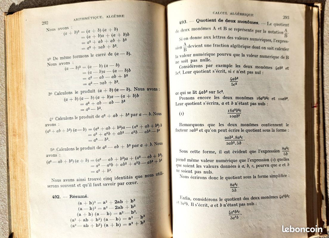 Ancien Livre scolaire Mathématiques, 4ème, édition 1939, Pierre Chenevier (image 10)