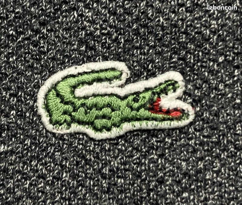 Sweat Crewneck Lacoste vintage gris foncé 100% Coton Taille S homme (image 6)
