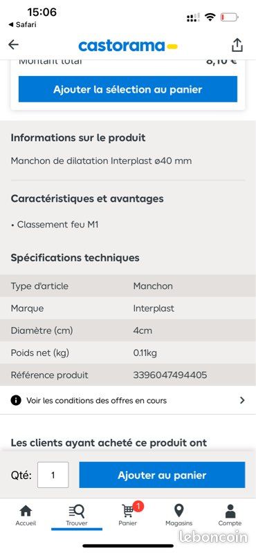 Manchon de dilatation MF Ø40 (image 4)