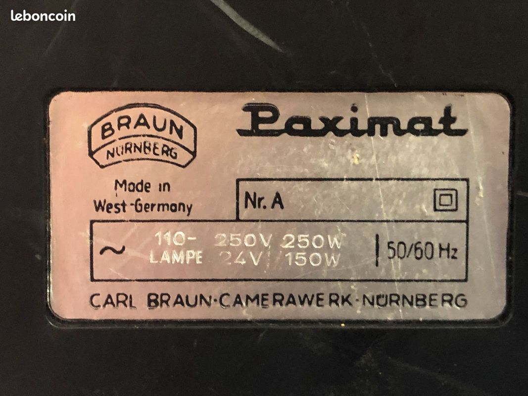 PROJECTEUR DE DIAPOSITIVES BRAUN EUR 120,00 - FR