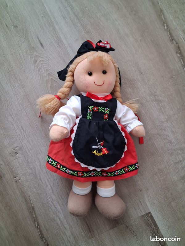 Poupée Ballerine Sweety Toys - 30 Cm - Tissu Doux - Robe Turquoise Arc-en-ciel - Baguette Magique - Yeux Brodés - Hypoallergénique - Idéal Dès 3 Ans