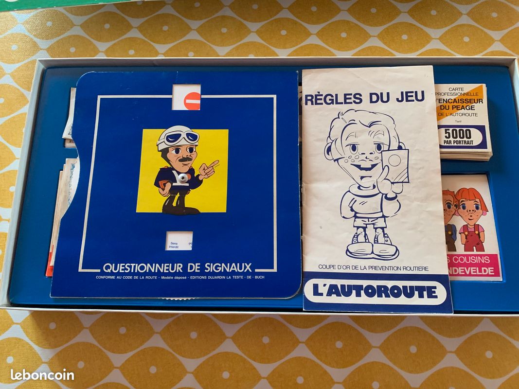 Jeu De Société Vintage L'Autoroute Dujardin – Jeu éducatif Prévention Routière