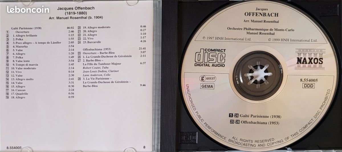 Gaité Parisienne par l'orchestre de Monte Carlo + Offenbachiana (image 3)