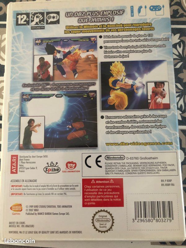 Jeu dragon ball z tenkaishi 2 complet sur Wii (image 2)