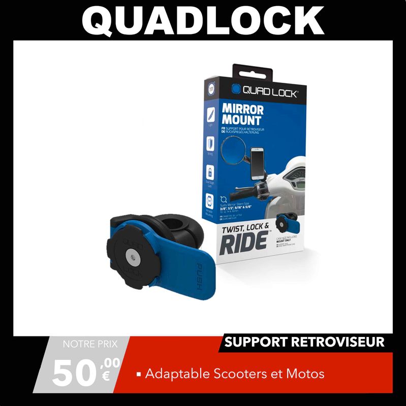 Support Rétroviseur V2 Quad Lock