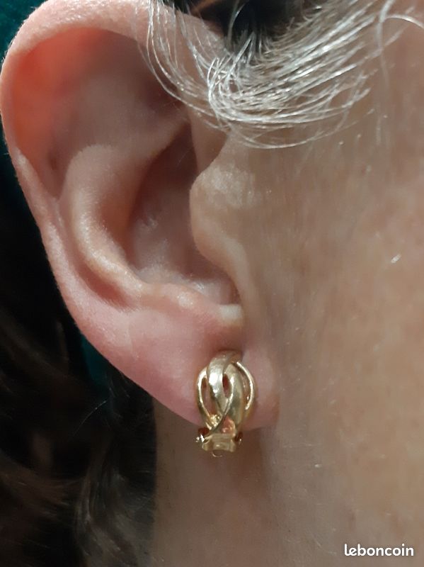 Boucles d'oreilles à clip dorées Cadeau de Noël idéal (image 6)