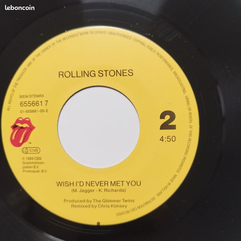 Disque vinyle des Rolling Stones 7" Terrifying (image 6)