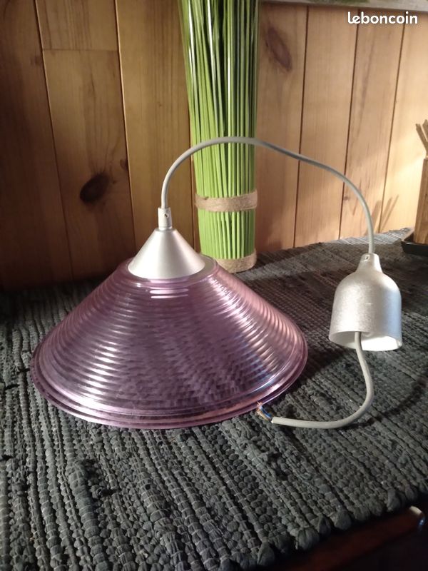 Suspension verre violet NEUF (image 1)