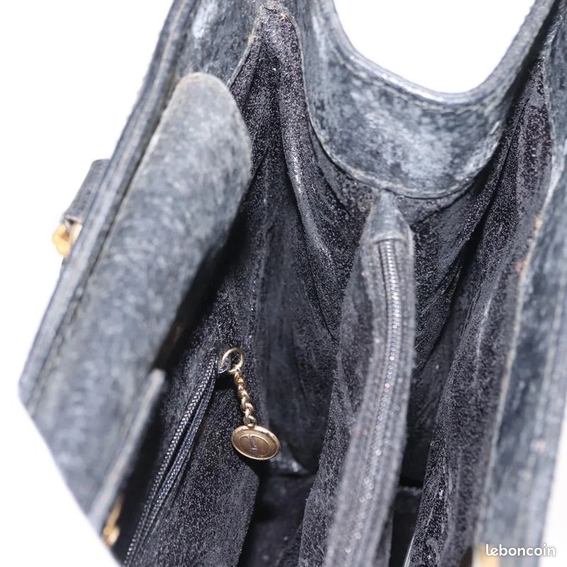 Sac à main GUCCI Bamboo en cuir Noir/Doré 0021186 0260 FM18 (image 17)
