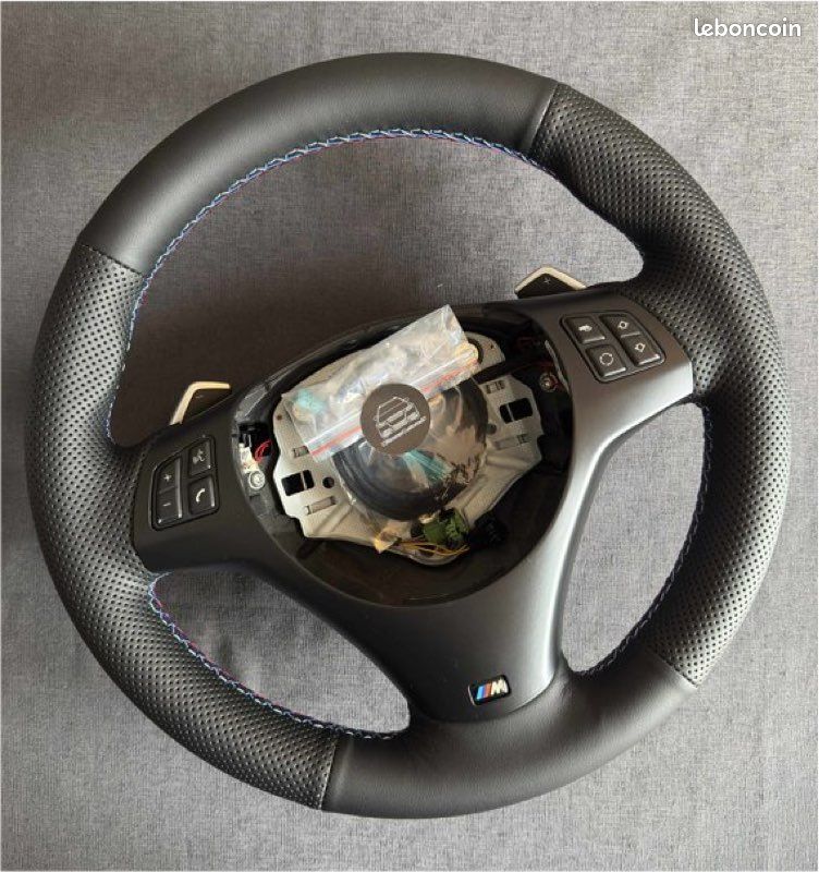 Volant Aplati Multifonction BMW E90/E91 - Cuir, Remis à Neuf, Garantie 24 Mois