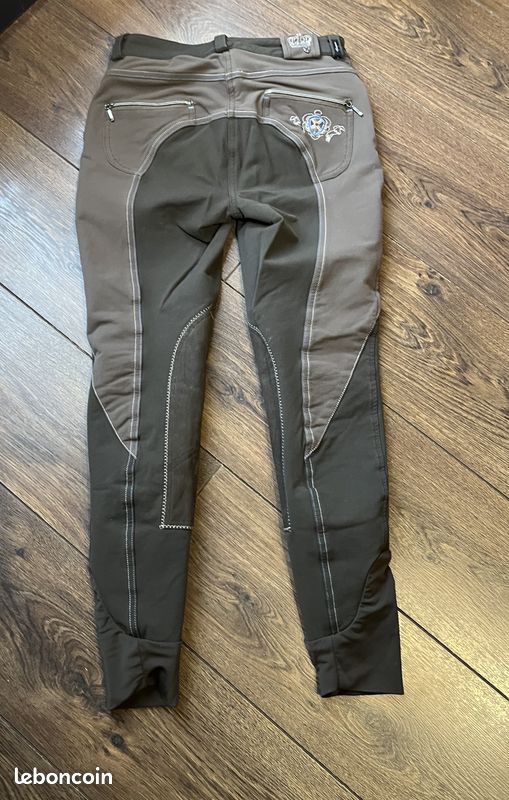 Pantalon D'équitation Gris Fouganza Oxylane - Taille 70/73 (EUR 40 / US 28/29)