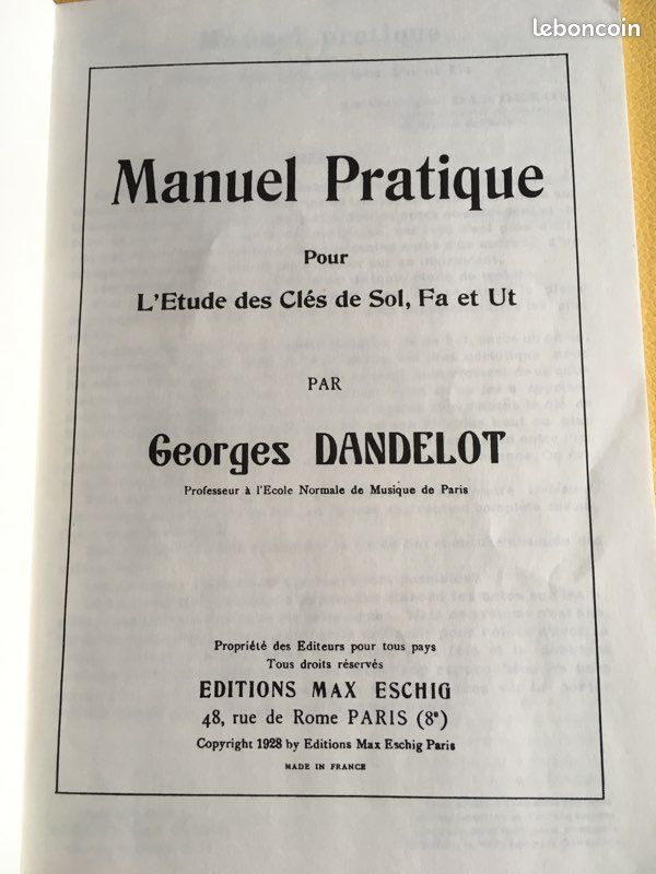 Manuel Pratique. G. Dandelot 1928 (image 2)