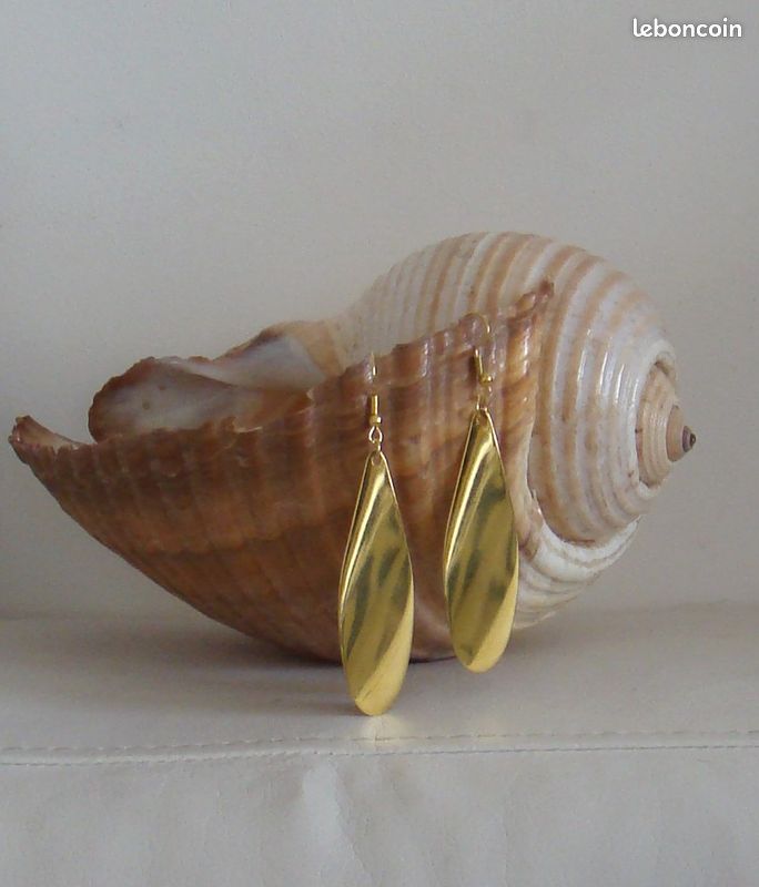 Boucles or neuves dorées création 6 cms (image 7)