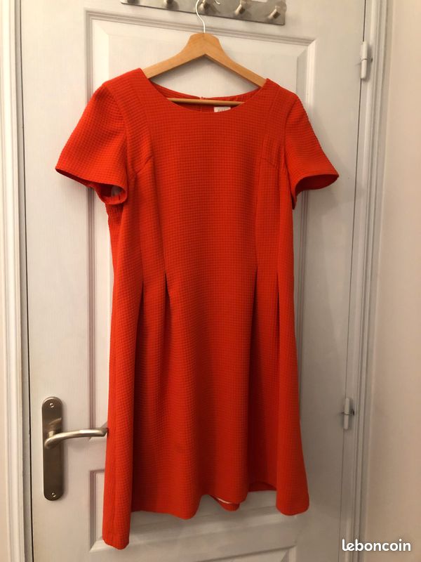 Robe Pablo Darel Taille 40 - Couleur Gris Anthracite/kaki, Coton, Longueur Genou, Occasion En Très Bon état