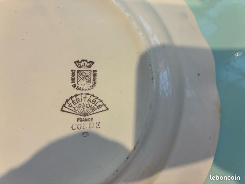 Assiette Digoin Sarreguemine Conde (image 2)