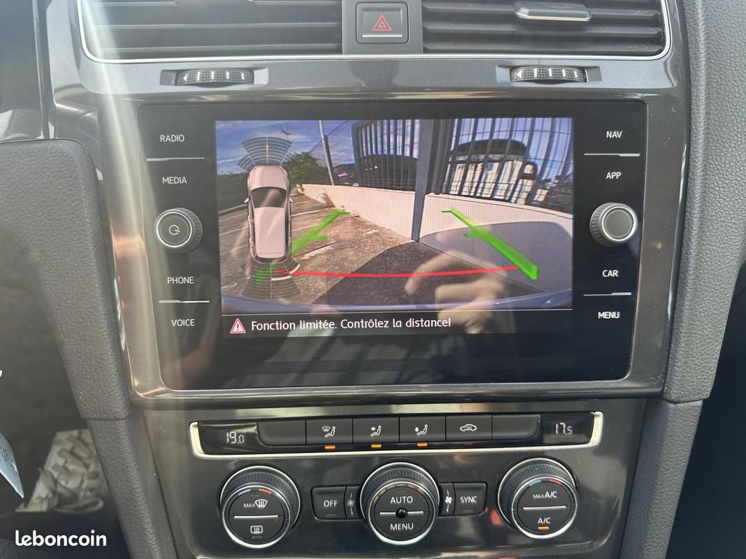 VOLKSWAGEN GOLF 1.6 TDI BV DSG 7 Carat 2017 PHASE 2 CARPLAY / CAMERA / FEUX LED (image 8)