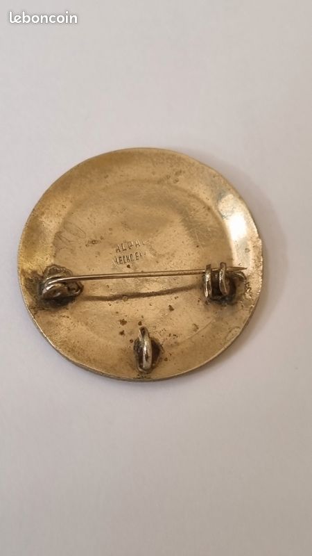 Superbe pendentif ou broche pour fille en argent 925 au design antique