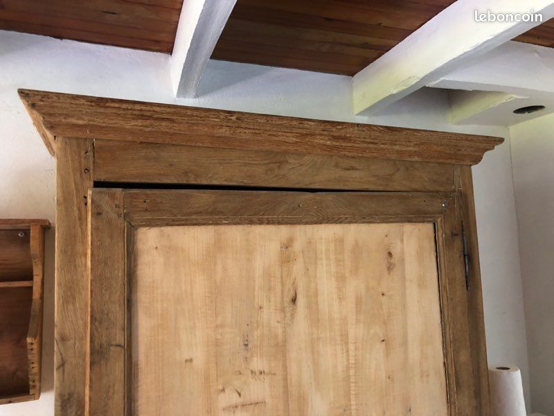 Bonnetière armoire ancienne bois (image 2)