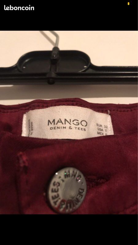 Pantalon bordeaux mango (image 1)