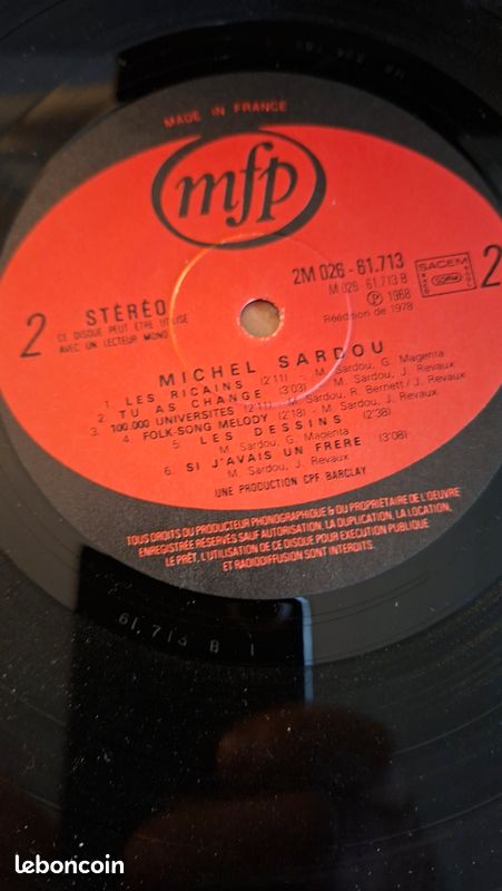 33 tours michel sardou ..les ricains (image 5)
