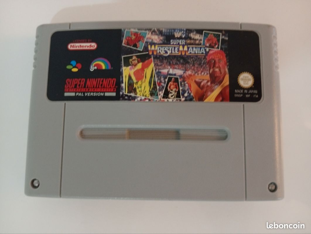 Jeu Super Nintendo WWF Super WrestleMania - Cartouche Seule, Très Bon état, Prête à Jouer