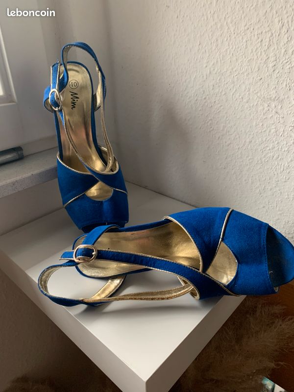 Escarpins Bleus Mim Shoes - Pointure 40 (image 4)