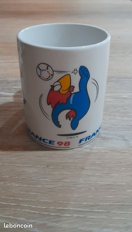 RARE MUG PLASTIQUE FIFA WORLD CUP Coupe du Monde FRANCE 98 (1998) vintage FOOTIX EUR 30,00 - FR