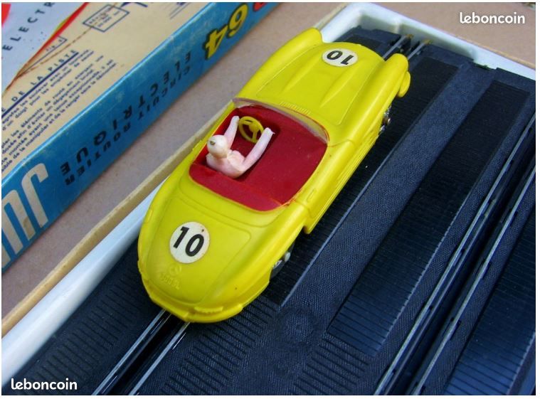 Circuit Routier Jouef Avec Ferrari 250 GTO Jaune - Fonctionnel + Cadeau