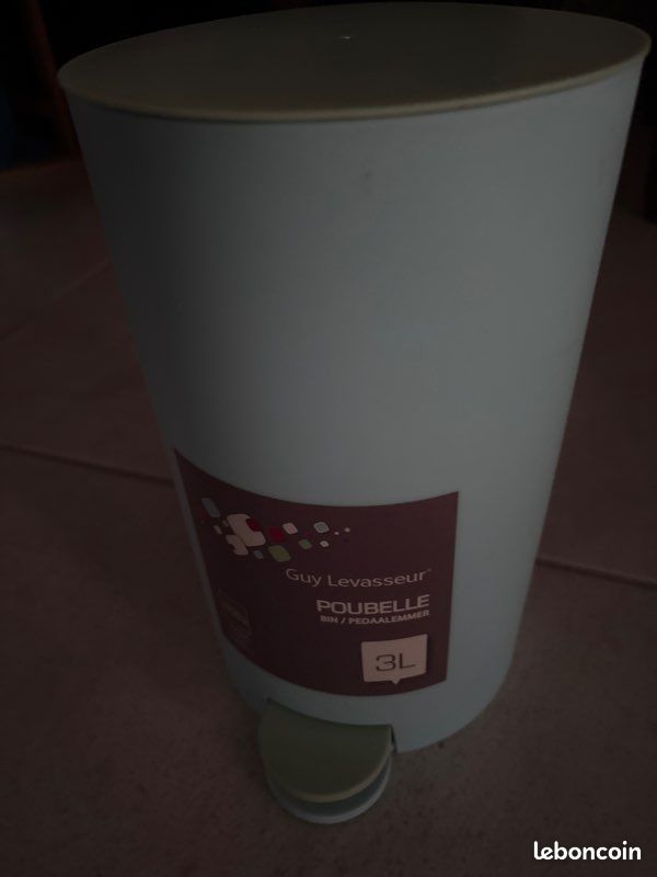 Poubelle Guy Levasseur 3 litres bi-colore bleu/vert neuve (image 2)