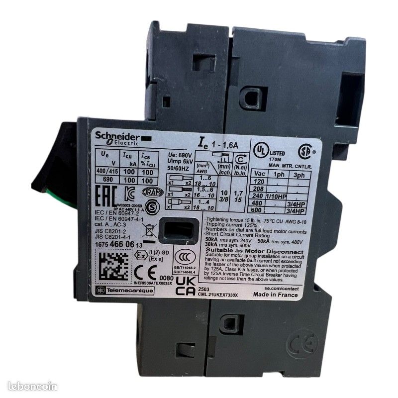 Schneider electric gv2me06 / 034305 disjoncteur moteur (image 4)