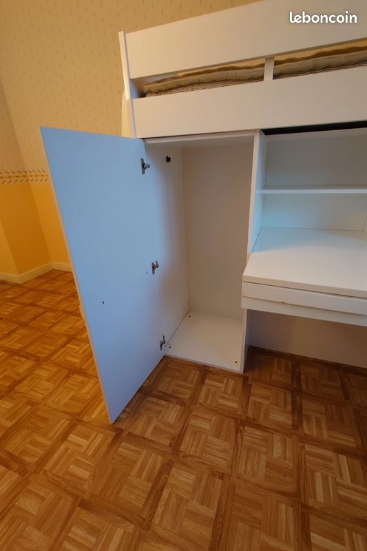 Lit Mezzanine de marque Gautier avec bureau et penderie (image 3)