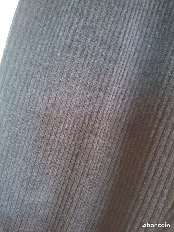 Pantalon jog velours côtelé noir (image 2)