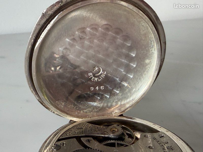 Montre à Gousset Waltham En Argent, Pièce De Monnaie Vintage, Année 1889, à Réparer