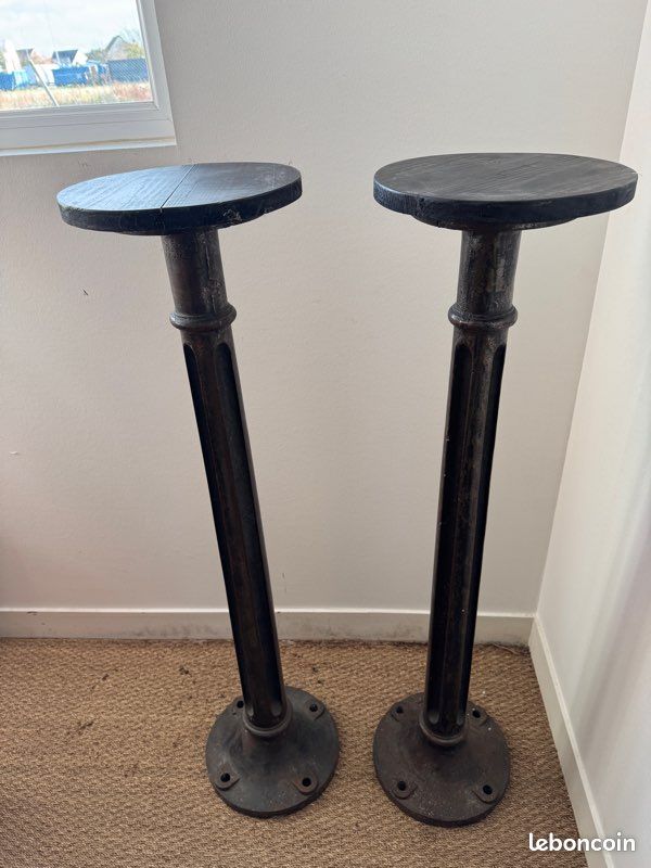Paire de colonnes anciennes en fonte -Sellettes en fonte 120cm (image 3)